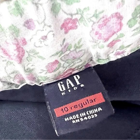 Gap Kids Pleated Y2K Dark Wash Denim Skirt Adjustable Waistband Girls 10 - Picture 8 of 9